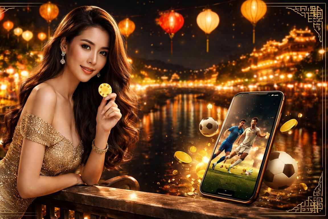 Chợ đêm Huế với người hâm mộ theo dõi trận bóng đá và tham gia cá cược trực tuyến
